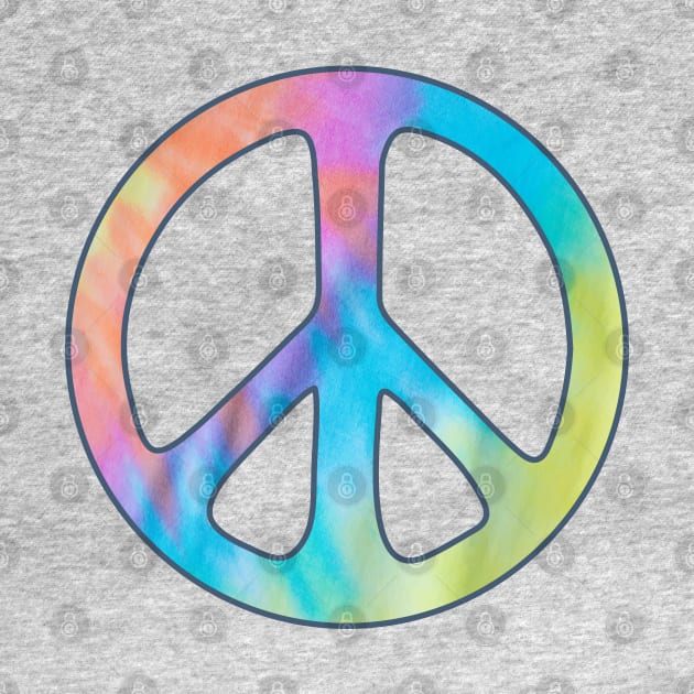 Tie Dye Peace Sign by DesignCat